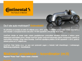 Mašinski projektant, ContiTech Fluid Serbia d.o.o. – Subotica 4 poslovi continental srbija automatika.rs