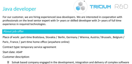 Java developer, Tricium R&D – Inostranstvo Tricium rd elektronika poslovi automatika