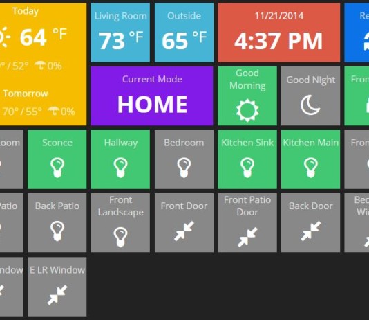 SmartTiles postavlja SmartThings Dashboard celokupne kuće na tablet