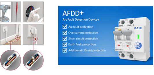 Uređaj za detekciju elektrolučnog pražnjenja za smanjenje električnog bezbednosnog rizika kompanije Eaton